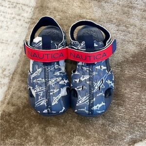 Nautica Kids' Blue Sandals with shark Design